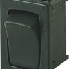 Rocker switch, black, 1 pole, On-On, changeover switch, 10 (4) A/250 VAC, 6 (4) A/250 VAC, IP40, unlit, unprinted, 1803.6121