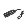 HUB 4xUSB 2.0 podłużny czarny