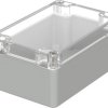 PC enclosure, (L x W x H) 120 x 80 x 55 mm, light gray/transparent (RAL 7035), IP65, 02215100