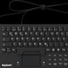 28096 Keyboard, USB, silicone, IP68, touchpad, black