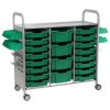 Callero Plus STEAM Activity Treble Trolley & Grass Green Gratnells Trays
