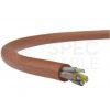 Kabel silikonowy SIHF 180°C 4x2,5mm2 ceglasty 300/500V ciepłoodporny bezhalogenowy LSOH linka TKD