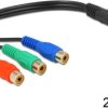 Video kabel Delock 62499 62499, RCA/Cinch, Jack, 0.24 m