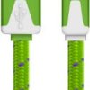 Kabel USB MICRO A-B 1M pĹaski oplot zielony