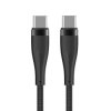 Kabel USB-C - USB-C 1.0M 60W czarny nylon - Maxlife MXUC-08
