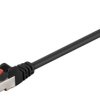 kabel LAN MicroConnect SSTP60015S, 1 szt., RJ45, 0.15 m, czarny