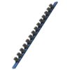 Sealey SR1214 Socket Retaining Rail with 14 Clips Aluminium 1/2" Sq Drive