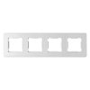 Ramka poczwórna, szklana, biała, QUAD Electromalt, QAD1004GW