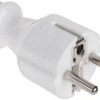 Wtyczka prosta z uziemieniem unischuko biaĹa WT-30