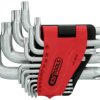 KS Tools 151.4610 TX Zestaw kluczy trzpieniowych T 8, T 10, T 15, T 20, T 25, T 27, T 30, T 40, T 45, T 50, T 55, T 60,