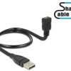 Delock Kabel USB USB 2.0 Złącze męskie USB-A, Złącze żeńskie USB Micro-B 0.50 m czarny 83922