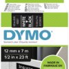Taśma do nadruku D1 DYMO S0720610, 12 mm x 7 m, Kolor taśmy: czarny / Kolor nadruku: biały