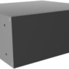 Aluminum enclosure, (L x W x H) 89 x 211 x 203 mm, black (RAL 9005), IP32, RM2U0808SBK