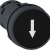 Pushbutton, unlit, groping, 1 Form A (N/O), waistband round, black, front ring black, mounting Ø 22 mm, XB7NA21343