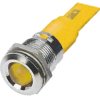 Lampka kontrolna do montażu panelowego 24V ac/dc, Żółta 22mm LED Chrom Końcówka lutownicza RS PRO