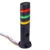 LD6A-3DZQB-RGY Red/Green/Yellow Stack Light LED Tower with Sounder & Flasher Direct Mount 24VAC/DC IDEC