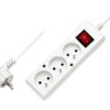 Przedłużacz Z Wyłącznikiem 3-Gniazda Z/U 16A 10M /Omy 3X1,5/ Biały Ps-370Ws...