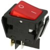 Przełącznik; klawiszowy (kołyskowy); C6053ALBR3; ON-OFF; 2 tory; czerwony; podświetlenie neonówka 250V; czerwony; bistabilny; ko
