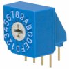 Encoding rotary switch, 16 pole, hexadecimal, angled, 100 mA/5 VDC, S-1031A (P)