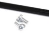 Handle, straight, steel, (W x H x D) 135 x 38 x 8 mm, black, 1427T3BK