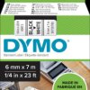 S0720780 DYMO D1 tape, 6 mm, black/white