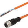 VK50R325, kabel połączeniowy, 5m, żeński M12 (gniazdo) 4-pinowy prosty, wolny koniec żyły, 4x0,34 mm², PUR