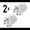 2x Adapter gniazdka przejściówka EU-UK Polska Anglia Dubaj z bezpiecznikiem