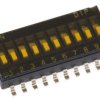 Przełącznik DIP 10-pozycyjny SPST SMD 25 mA przy 24 V DC -40 → +85°C