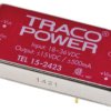Przetwornica DC-DC, 15W, Uwe 18 → 36 V DC, Uwy ±15V dc, Iwy ±500mA Nie, TRACOPOWER Nie