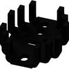 Finger shaped heatsink, (L x W x H) 41.3 x 33 x 12.7 mm, 14 K/W, black anodized, 10034951