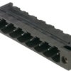 Pin header, 3 pole, pitch 5 mm, angled, black, 1840360000