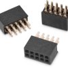Socket header, 20 pole, pitch 1.27 mm, straight, black, 62202021821