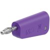 Stäubli 641042-26 LQ-4N-39 jack plug violet 4mm stackable solder pin