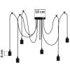 Lampa wisząca sufitowa ARANE PAJĄK 6 ramion do LED 6x E27 LUMILED