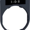 Label holder, printed with “I-0-II”, for Harmony XB4F/XB5F, ZBYF2186