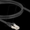 80608 RJ45 Network Cable Cat.6A S/FTP plug 45° left angled to plug str