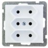 AS Gniazdo potrójne b/u 2.5A EURO białe GP-3G/m/00