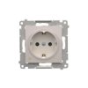 Simon 54 Premium Gniazdo Schuko z przesłonami (moduł) 16A, 250V~, zaciski śrubowe antybakteryjny biały DGSz1Z.01/AB11