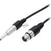 KABEL MIKROFONOWY GNIAZDO CANON WTYK JACK 6.3 MONO 3.0m XLR