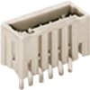 Pin header, 3 pole, pitch 2.5 mm, straight, light gray, 733-333