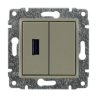 VENA Gniazdo multimedialne USB satyna 515051
