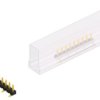 Pin header, 9 pole, pitch 2.54 mm, angled, black, SLLP5SMD0389GSM