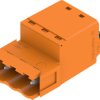 Pin header, 3 pole, pitch 5.08 mm, straight, orange, 2766930000