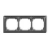 DECO Ramka 3 potrójna uniwersalna z tworzywa DECO Soft grafitowy 11DRSO-3 KARLIK