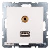 Berker/B.Kwadrat Gniazdo USB 3,5mm Audio śnieżnobiałe 3315398989