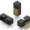 Pin header, 14 pole, pitch 1.27 mm, angled, black, 62701421721