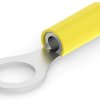 Insulated ring cable lug, 3.0-6.0 mm², AWG 12, 9.53 mm, yellow, 2-320577-1