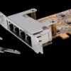 EX-6074-3 Network card, PCIe, Gigabit Ethernet, 4x RJ45