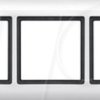 400319 Aqua design frame - 3-gang, polar white