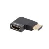 Adapter HDMI(M)-HDMI(F) 8K kątowy prawo aluminium srebrny AD-HDMI-10